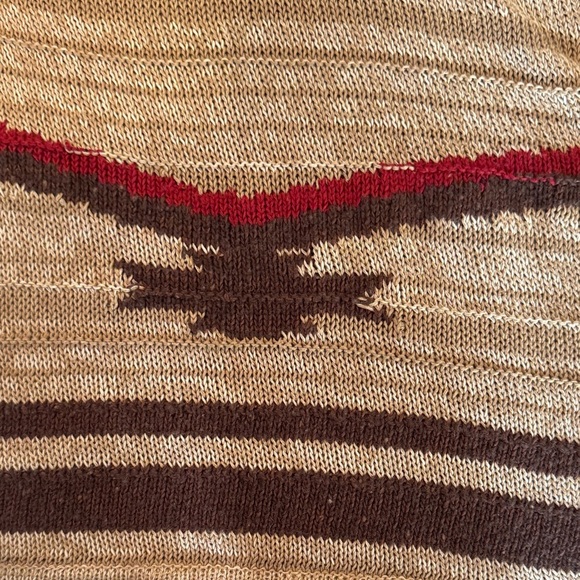 Ralph Lauren Ortega Southwestern Camel Muti Linen Blend Fringe Cardigan Size S/M - Picture 5 of 16